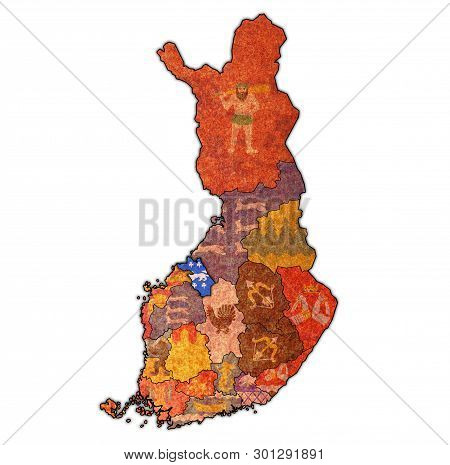 Central Ostrobothnia Region With Flag