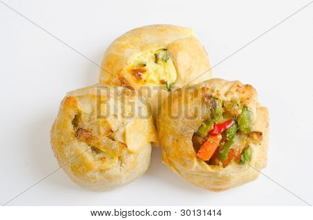 Knishes z warzyw, ziemniaków/cebulę i ser/scallions - żydowskie ciasta