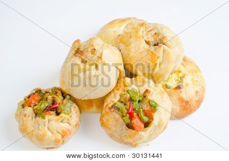 Knishes z warzyw, ziemniaków/cebulę i ser/scallions - żydowskie ciasta
