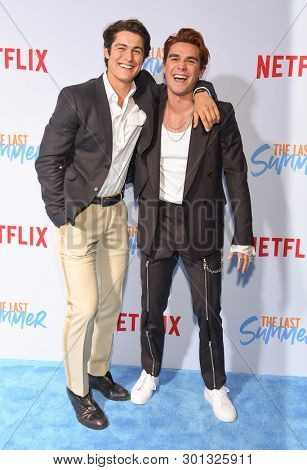 LOS ANGELES - APR 29:  Wolfgang Novogratz and KJ Apa arrives for the Netflix 'The Last Summer' Premiere on April 29, 2019 in Hollywood, CA