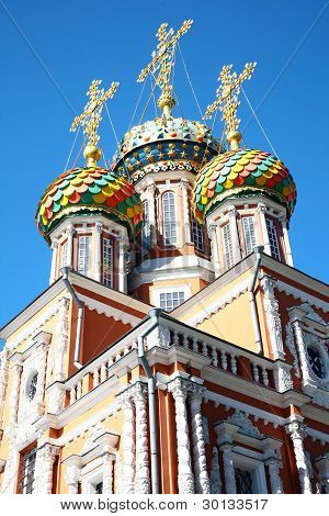 Kupler i Stroganov kirke. Nizjnij Novgorod i Rusland.