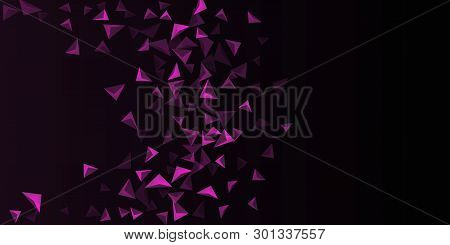Triangle Background. Abstract Composition Of Triangular Crystals. 3d Vector Illustration . Futuristi