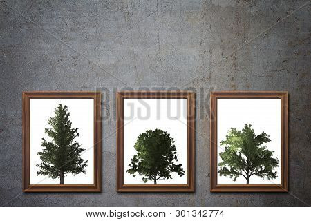 Ecology Concept, Global Warming, Trees Extinction Concept