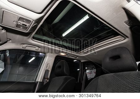 Novosibirsk, Russia - May 15, 2019:  Nissan Xtrail,close-up Of The Hatch. Photography Of A Modern Ca
