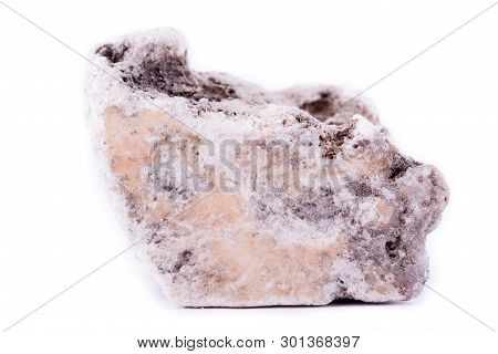 Macro Mineral Phlogopite Stone On A White Background