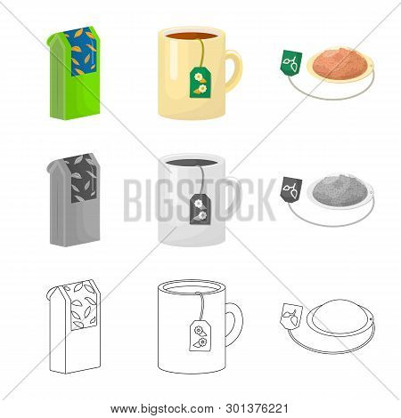 Vector Design Of Healthy And Floral  Sign. Collection Of Healthy And Gradient Stock Vector Illustrat