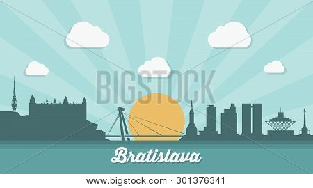 Bratislava Skyline - Flat Design - Vector Illustration - Vector