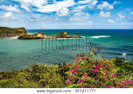 The Beautiful View From Dennery Overlook In St. Lucia