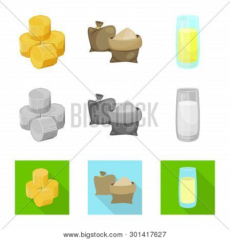 Vector Design Of Farm And Agriculture  Sign. Collection Of Farm And Technology Stock Vector Illustra