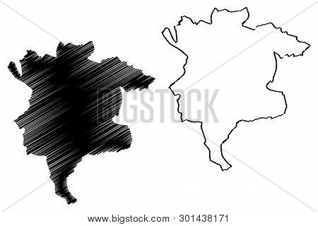 Msila Province (provinces Of Algeria, Peoples Democratic Republic Of Algeria) Map Vector Illustratio