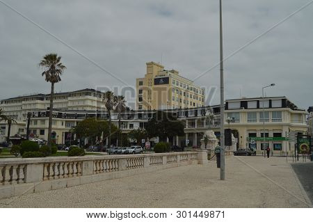 April 15, 2014. Estoril, Cascais, Sintra, Lisbon, Portugal. Picturesque And Luxurious Buildings In T