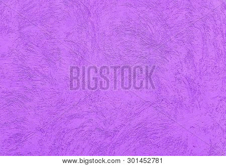 Acid Lilactextured Cement Or Concrete Wall Background. Deep Focus. Mock Up Or Template.
