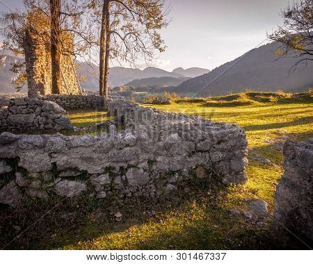 Autumn Evening At The Auerburg Castle In Oberaudorf, Bavaria