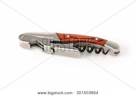 Sommelier Knife With Corkscrew And Bottle Opener In The Folded State, Professionsl Waiter Knife, Clo
