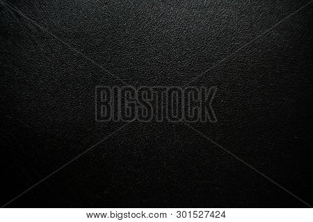 Genuine Black Fullgrain Leather Background