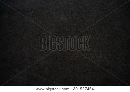 Genuine Black Fullgrain Leather Background