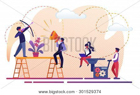 Office People Creative Team Working For Business Success. Girl Work At Laptop On Elevator, Archer Sh