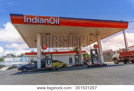 Mauritius 11 December 2015 - Pumping Station From The Indian Gas Company Indianoil Providing Gas Ser
