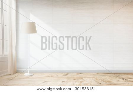 Lamp against a white wall mockup
