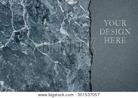 Two textured backgrounds and paper mockup