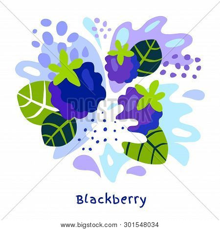 Fresh Blackberry Berry Berries Fruits Juice Splash Organic Food Juicy Blackberries Splatter On Abstr