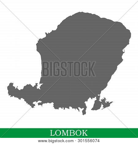 High Quality Map Of Lombok Is The Island Of Indonesia