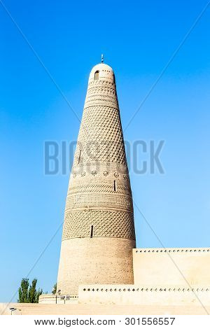 Emin Minaret, Or Sugong Tower, In Turpan, Is The Largest Ancient Islamic Tower In Xinjiang, China.