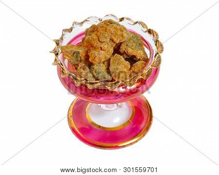 Sweet Myrrh Or Opopanax, Also Known As Opobalsam. Isolated On White