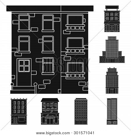 Isolated Object Of Modern And Estate   Icon. Set Of Modern And Building Vector Icon For Stock.