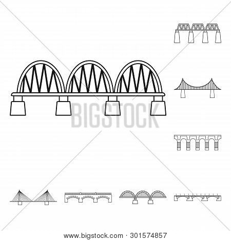Vector Illustration Of Sight And Connection Logo. Collection Of Sight And Construct Stock Vector Ill