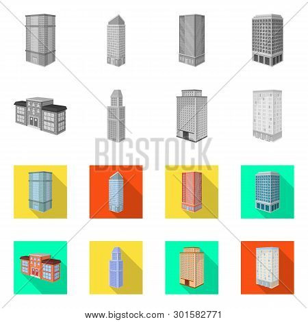 Vector Design Of Construction And Building Logo. Set Of Construction And Estate Stock Vector Illustr