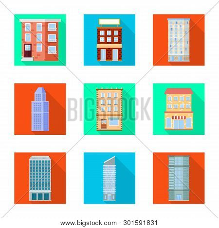 Isolated Object Of Municipal And Center Icon. Collection Of Municipal And Estate   Vector Icon For S