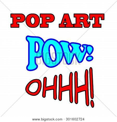 Pop Art Texts Set. Comic Book Texts