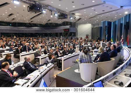 Brussels, Belgium - May 14, 2019: Eap Eastern Partnership. Meeting Of Eu Leaders At The Eu Headquart