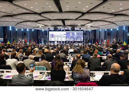 Brussels, Belgium - May 14, 2019: Eap Eastern Partnership. Meeting Of Eu Leaders At The Eu Headquart