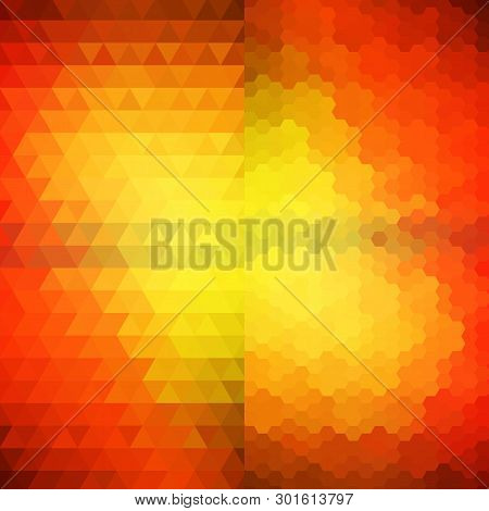 Set Of Triangular Vector Dark Colored Background. Eps 10