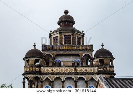 Jul 2017, Kaiping, China. Ruishi Lou In Kaiping Diaolou Jinjiangli Village, Near Guangzhou. Diaolou 