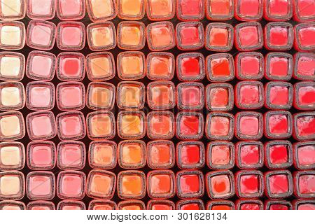 Set Of Many Cans With Nail Polish