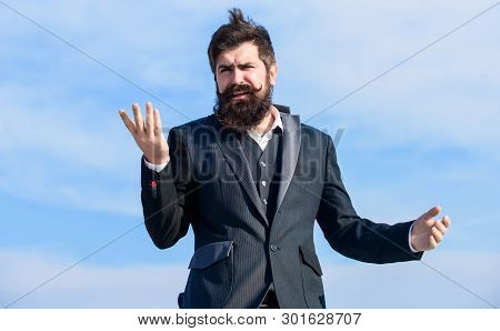 What To Do Next. Help With Desision. Mature Hipster With Beard. Bearded Man. Future Success. Male Fo