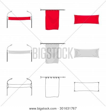 Vector Design Of Texture And Presentation Icon. Set Of Texture And Media  Vector Icon For Stock.
