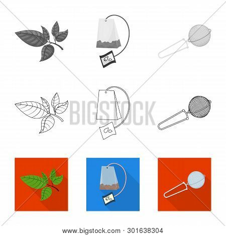 Vector Illustration Of Healthy And Floral  Symbol. Set Of Healthy And Gradient Stock Vector Illustra