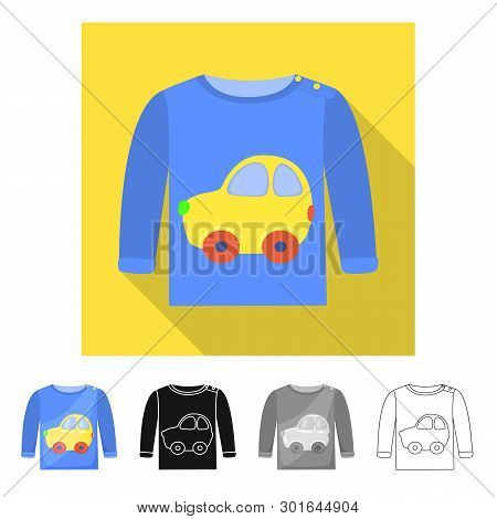 Vector Design Of Raglan And Waistcoat Icon. Set Of Raglan And Boys Stock Symbol For Web.