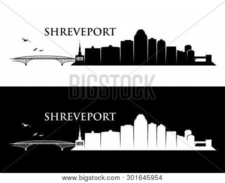 Shreveport Skyline - Louisiana, United States Of America, Usa - Vector Illustration - Vector