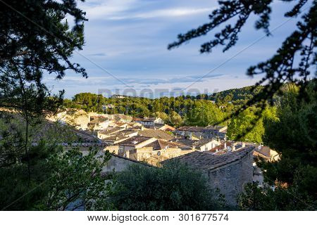 View On Traditional And Medieval Houses In Provence, South Of France, Vacation And Tourist Destinati