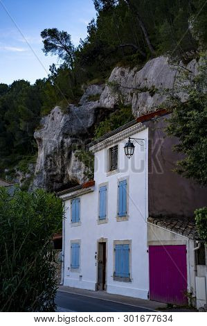 View On Traditional And Medieval Houses In Provence, South Of France, Vacation And Tourist Destinati