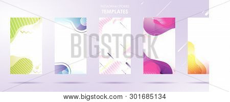 Insta Story With Wave Liquid And Gradient Splashes Collection For , Can Use For Sale Banner Backgrou