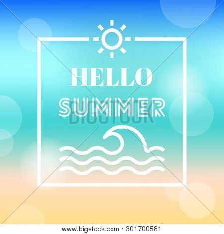 Summer Sale, Summer Beach Background Vector Illustration