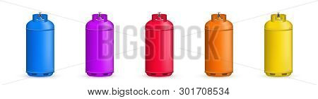 Creative Vector Illustration Of Gas Cylinder, Tank, Balloon, Container Of Propane, Butane, Acetylene