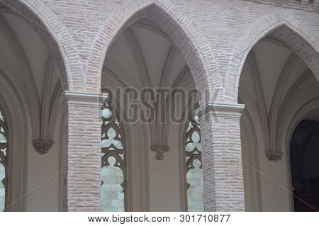 December 26, 2013. Half Point Arch In The Church Of San Pedro Dating In The Xiv Century In Teruel. T