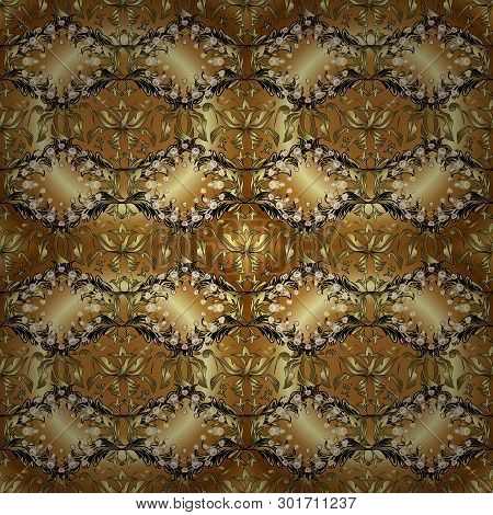 Vector Illustration. Graceful, Delicate Ornamentation In The Rococo Style. Classic Style. Beautiful 